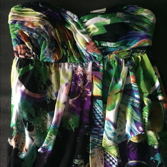 Arden B. strapless print dress - Picture 3 of 5